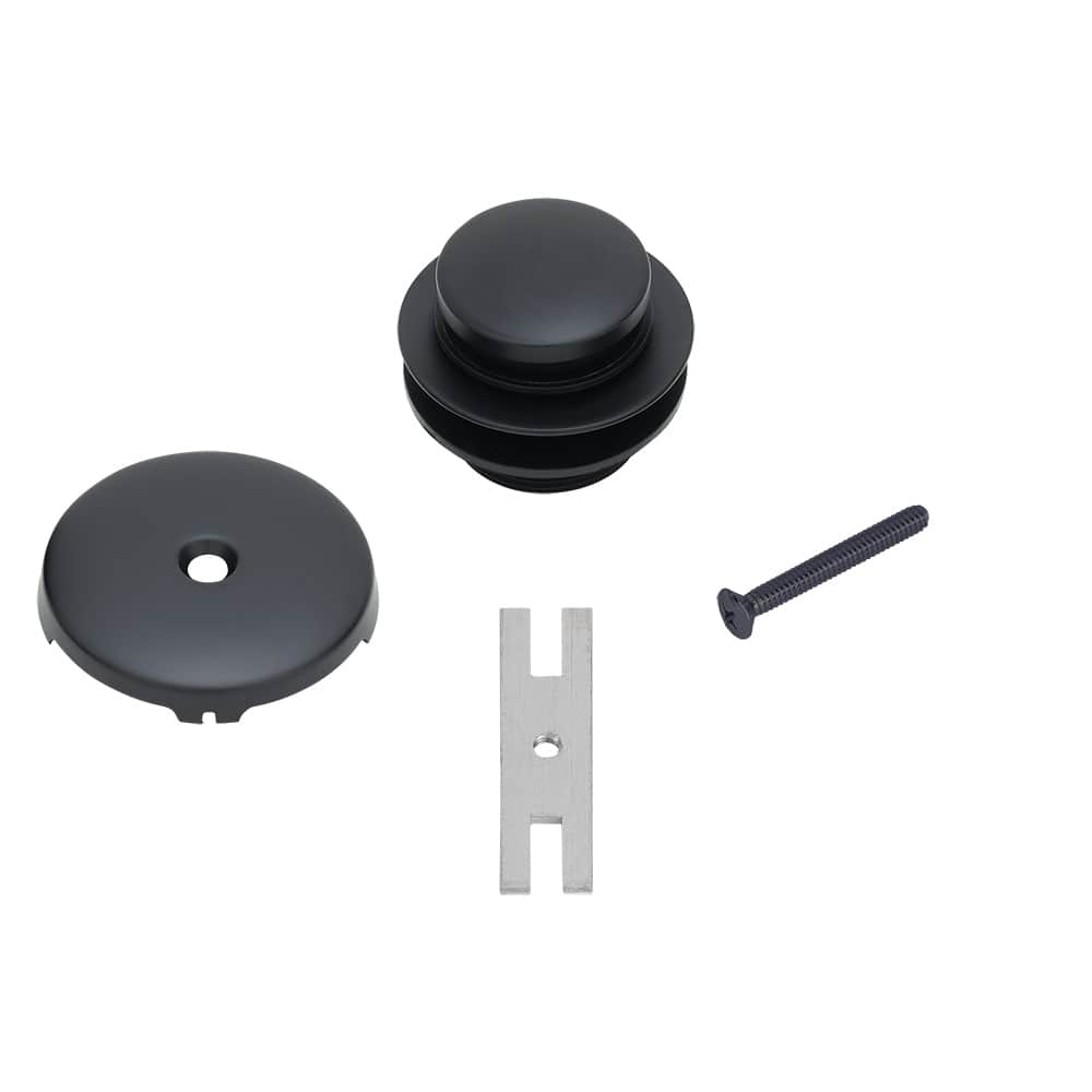 Tub Drain and Single-Hole Overflow Cover for Bath Tubs - Matte Black - YES