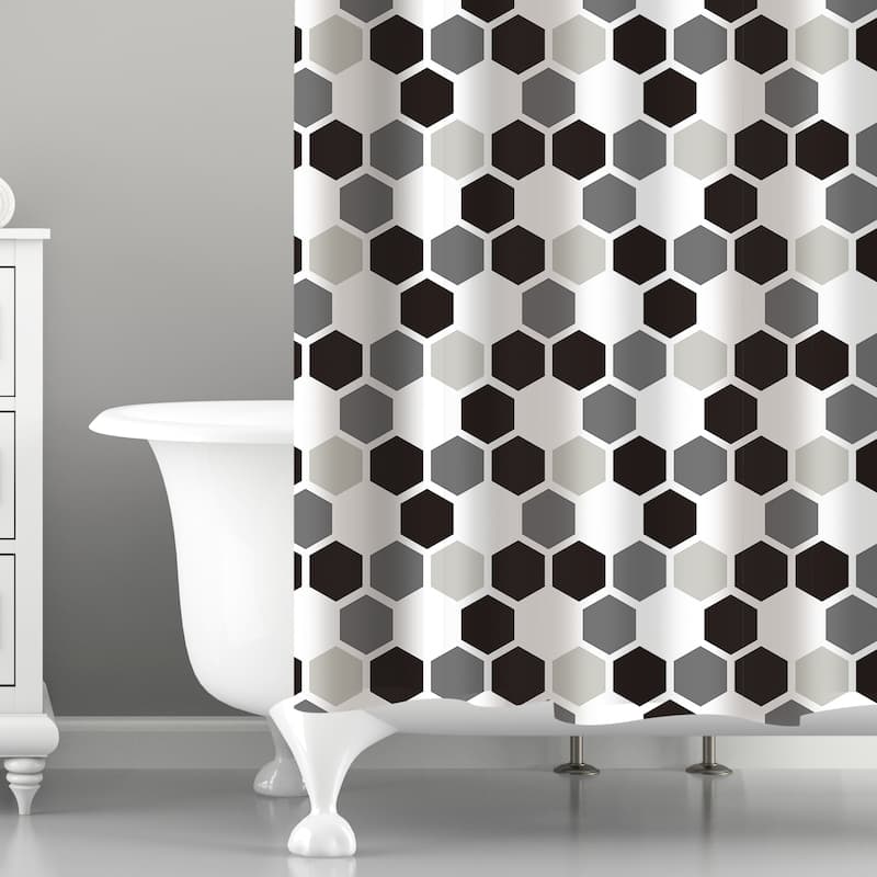 Bath Bliss Shower Curtain Honey Comb Design