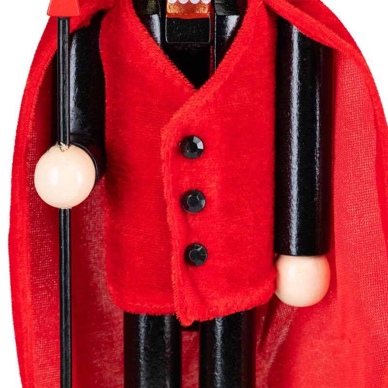 14" Red and Black Devil Holding Pitch Fork Halloween Nutcracker