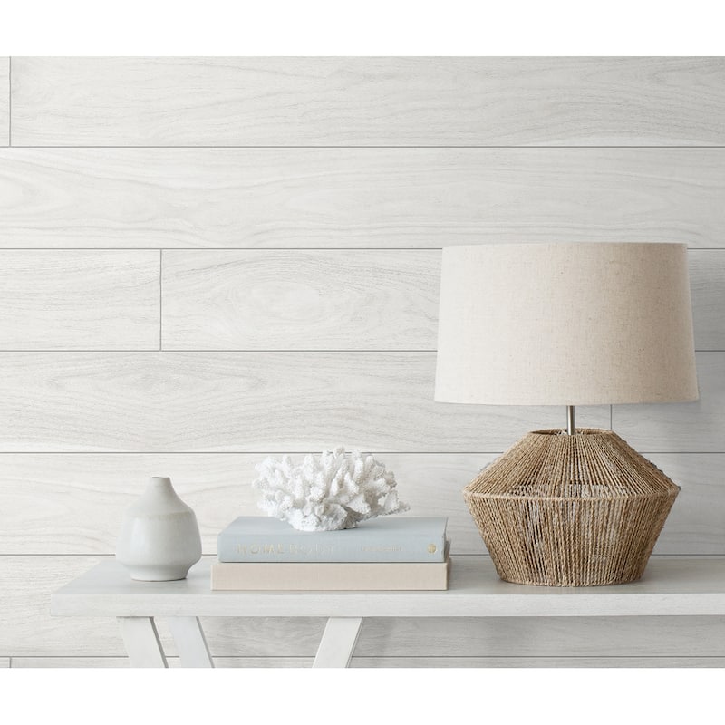 NextWall Teak Plank Peel and Stick Unpasted Wallpaper