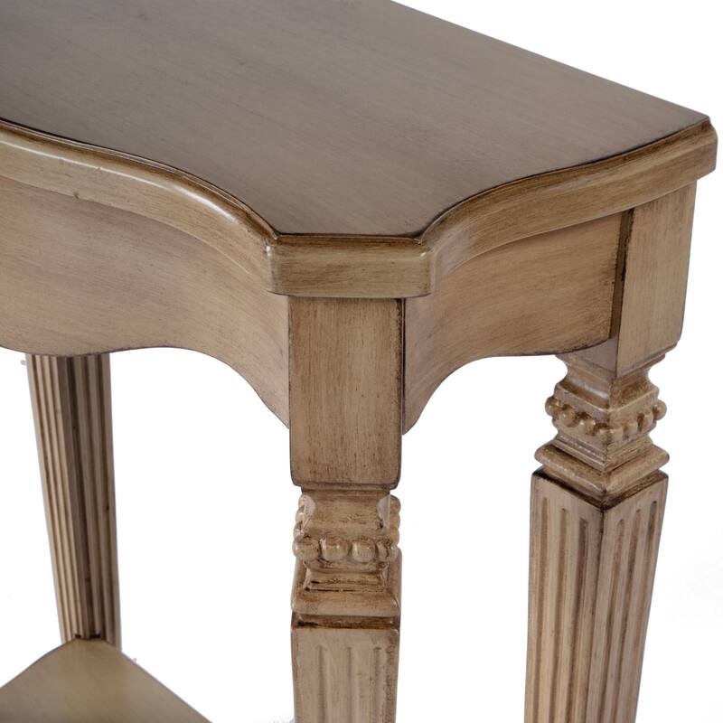 Cheshire 22 in. W Rectangular Wood Ballerina Console Table with Open Shelf