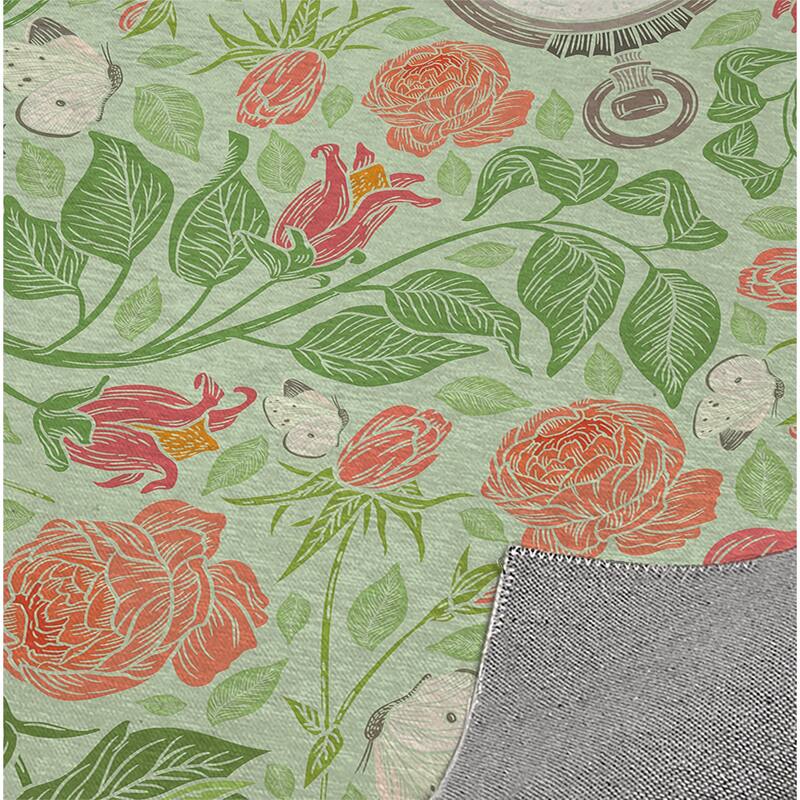 GARDENIA LIGHT GREEN Kitchen Mat by Kavka Designs Bed Bath & Beyond