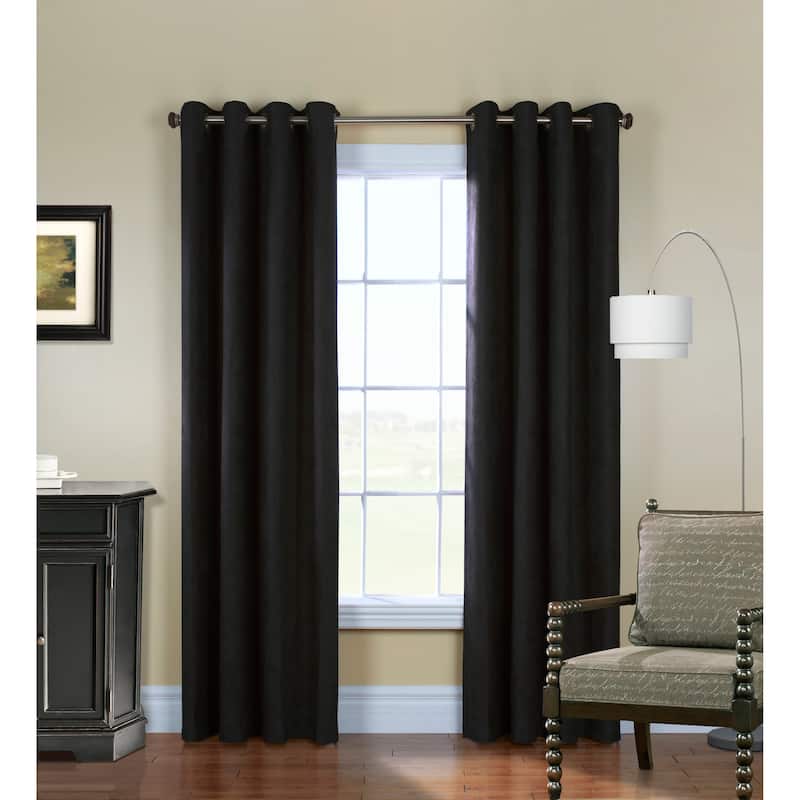 Thermaplus Navar Total Blackout Woven Faux Suede Curtain Panel