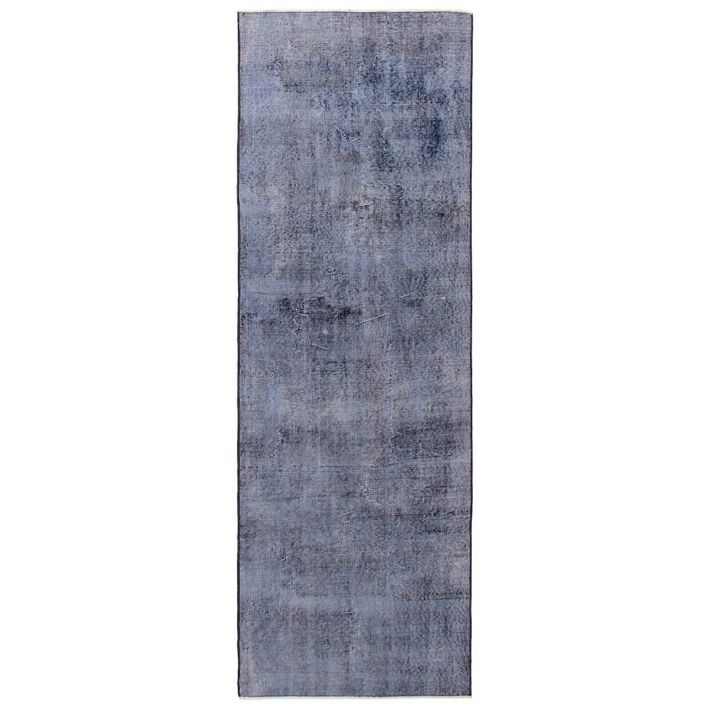 ECARPETGALLERY Hand-knotted Color Transition Navy Wool Rug - 3'2 x 10'1