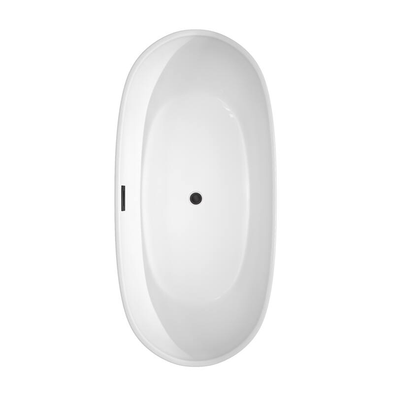 Wyndham Collection Rebecca 65" Free Standing Acrylic Soaking Tub with