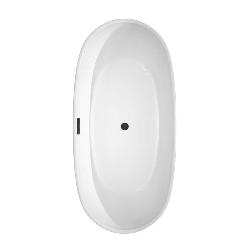Wyndham Collection Rebecca 65" Freestanding Acrylic Soaking Tub with