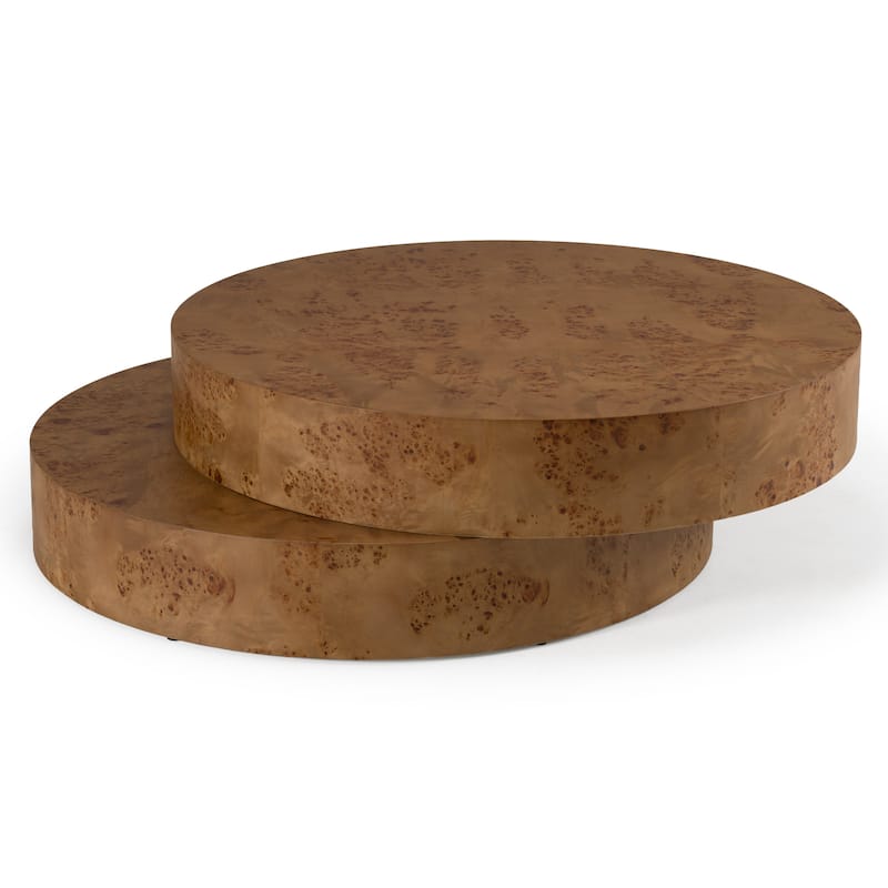 Modrest Ely Modern Faux Burl Coffee Table