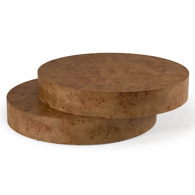 Modrest Ely Modern Faux Burl Coffee Table