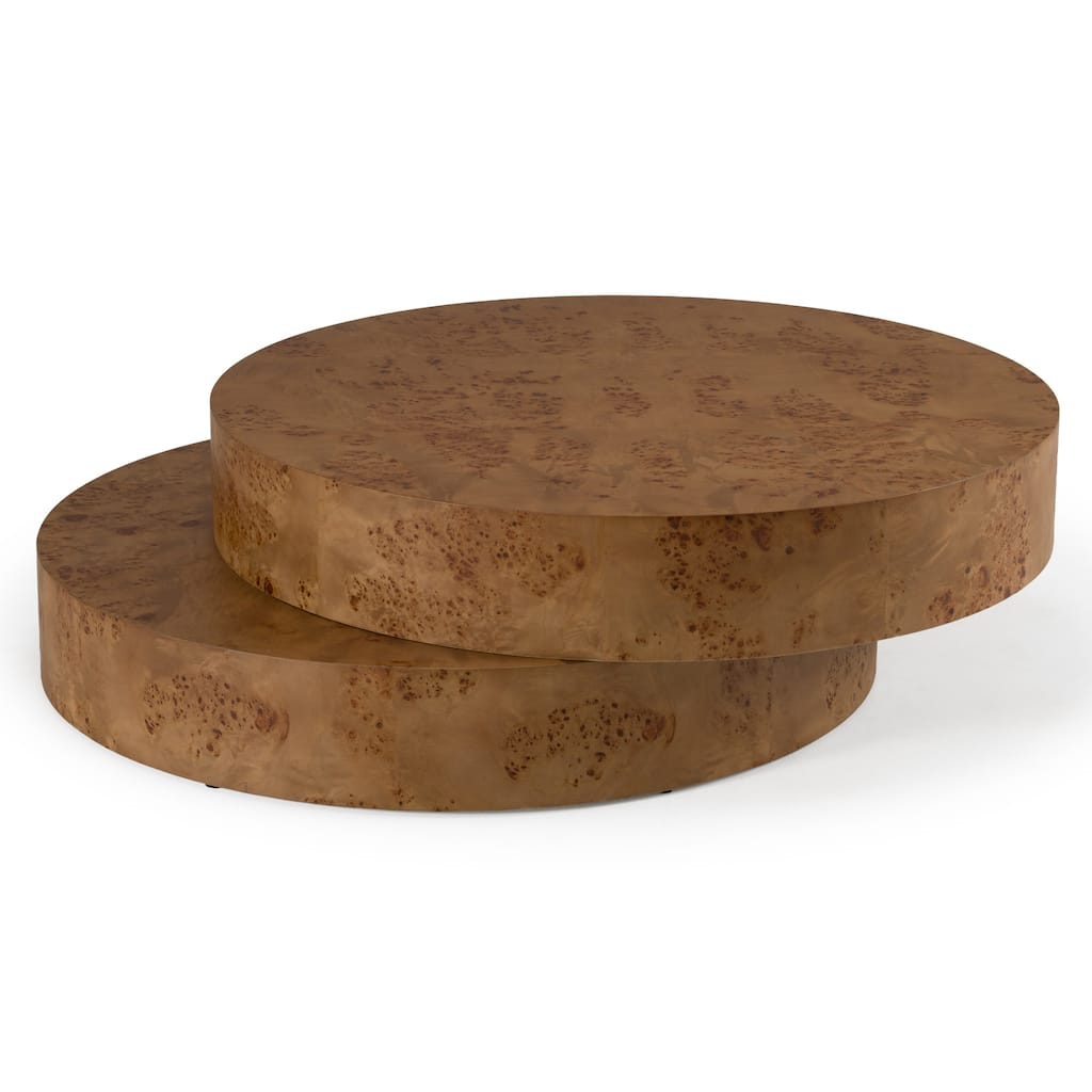 Modrest Ely Modern Faux Burl Coffee Table