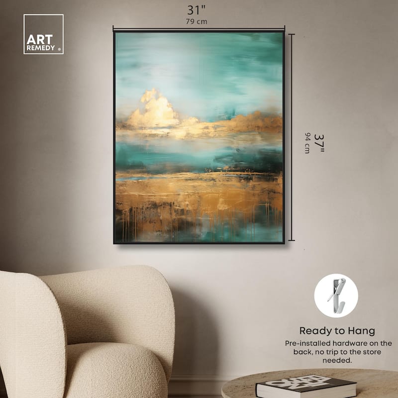 Cloudscape in Gold II Canvas by Art Remedy
