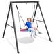 preview thumbnail 1 of 7, Trekassy 440lbs Heavy Duty Metal A-Frame Swing Sets for backyard with 40'' Saucer Swing