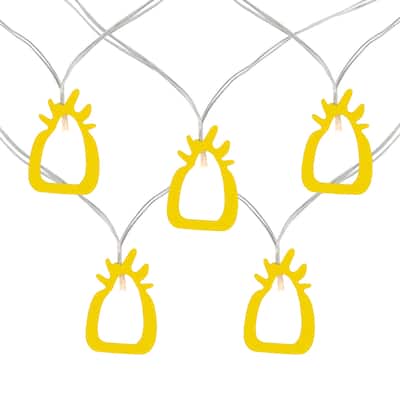 10-Count LED Pineapple Fairy Lights - Warm White - Bright Yellow