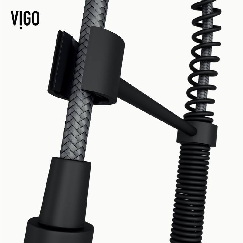 VIGO Edison 19" H Single Handle Pull-Down Sprayer Kitchen Faucet Set with Touchless Sensor