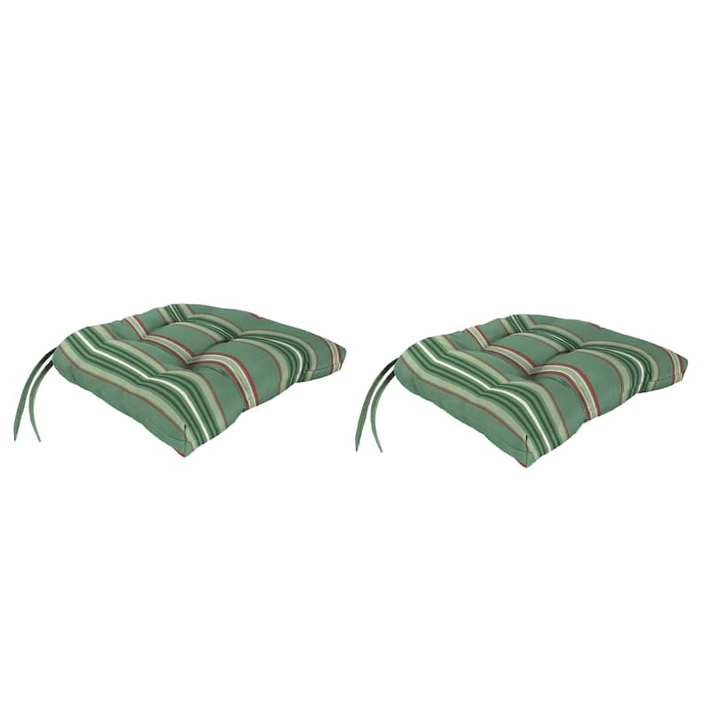 17" x 18" Outdoor Wicker Seat Cushion - Set of 2 - 18'' L x 17'' W x 3'' H