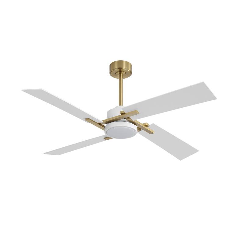 GetLedel 56" 4-Blade DC Motor Dimmable LED Ceiling Fan with Remote Control and Light Kit