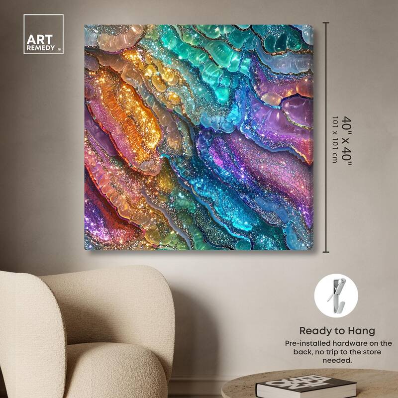Glittering Spectrum I Canvas by Art Remedy, Gallery Wrapped