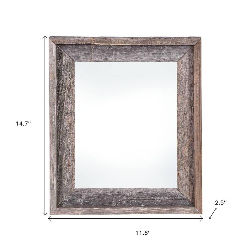 HomeRoots 8.5" x 11" Gray Solid Wood Tabletop Picture Frame