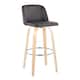 Option Grey Faux Leather/Round Chrome Footrest