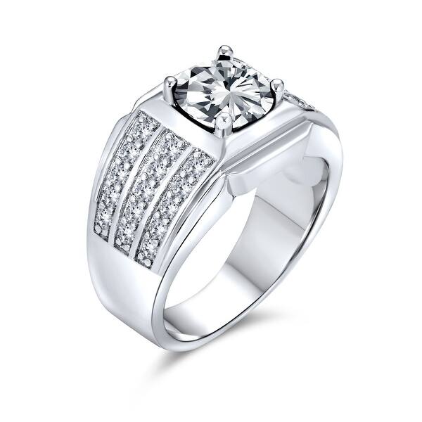 8mm Silver Brushed Ring Men's AAA CZ Jewelry Stainless Steel Wedding Band Sz6-14 8mm Silver Brushed Ring Men's AAA CZ Jewelry Stainless Steel Wedding Band Sz6-14