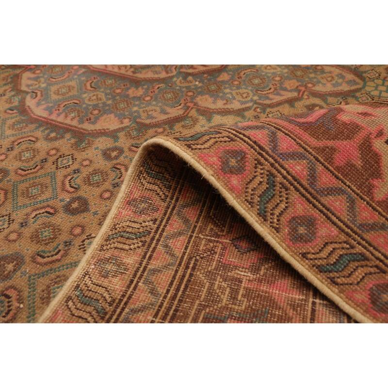 ECARPETGALLERY Hand-knotted Kayseri Vintage Light Brown Wool Rug - 6'4 x 9'4