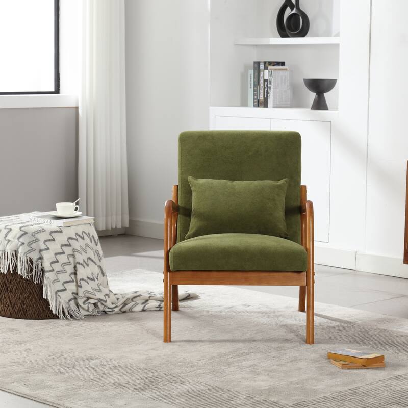Modern Accent Chair Solid Wood Padding Lounge Armchairs - 23.23" * 29.53" * 30.71"