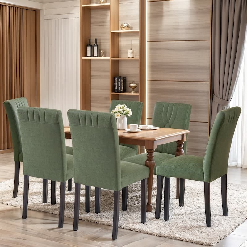 VECELO Upholstered Dining Chairs Set of 2/4/6, Fabric Dining Room Kitchen Side Chair, Parson Dining Chairs