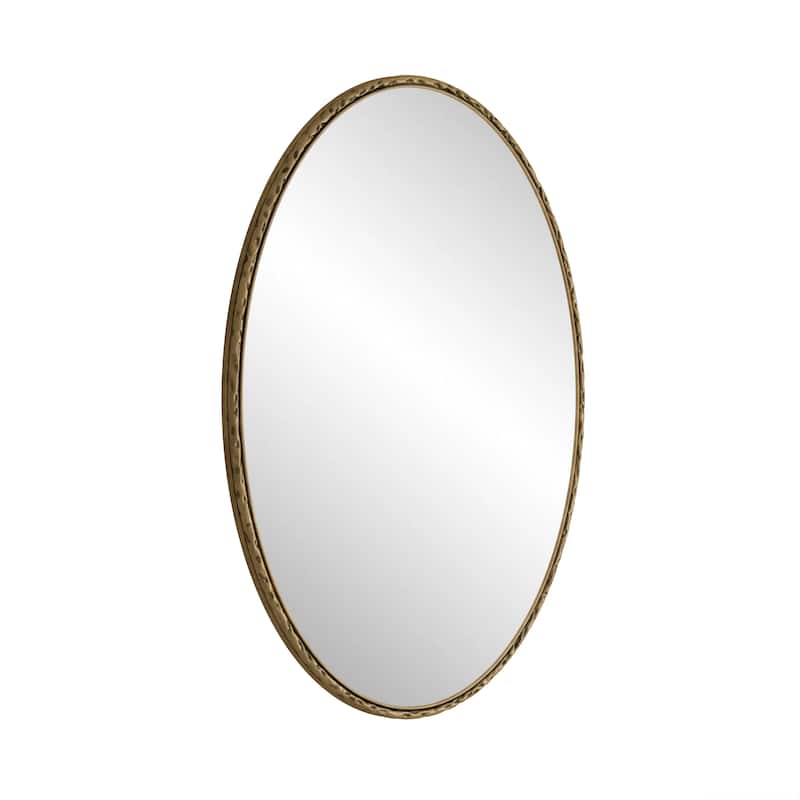 Iron Art Oval Retro Mirror, Antique Effect, Wall Hanging, Suitable For Bathroom, Bedroom, Living Room