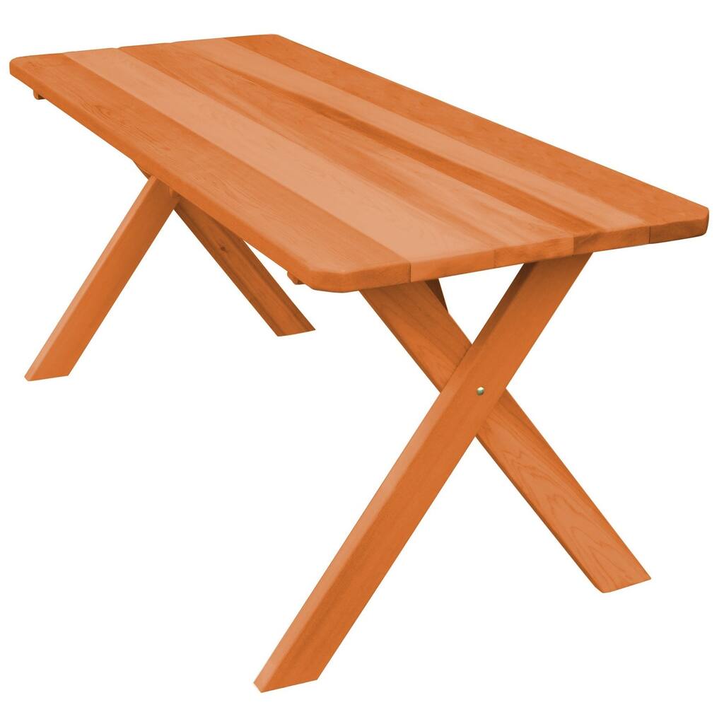 Cedar 6' Cross-Leg Picnic Table