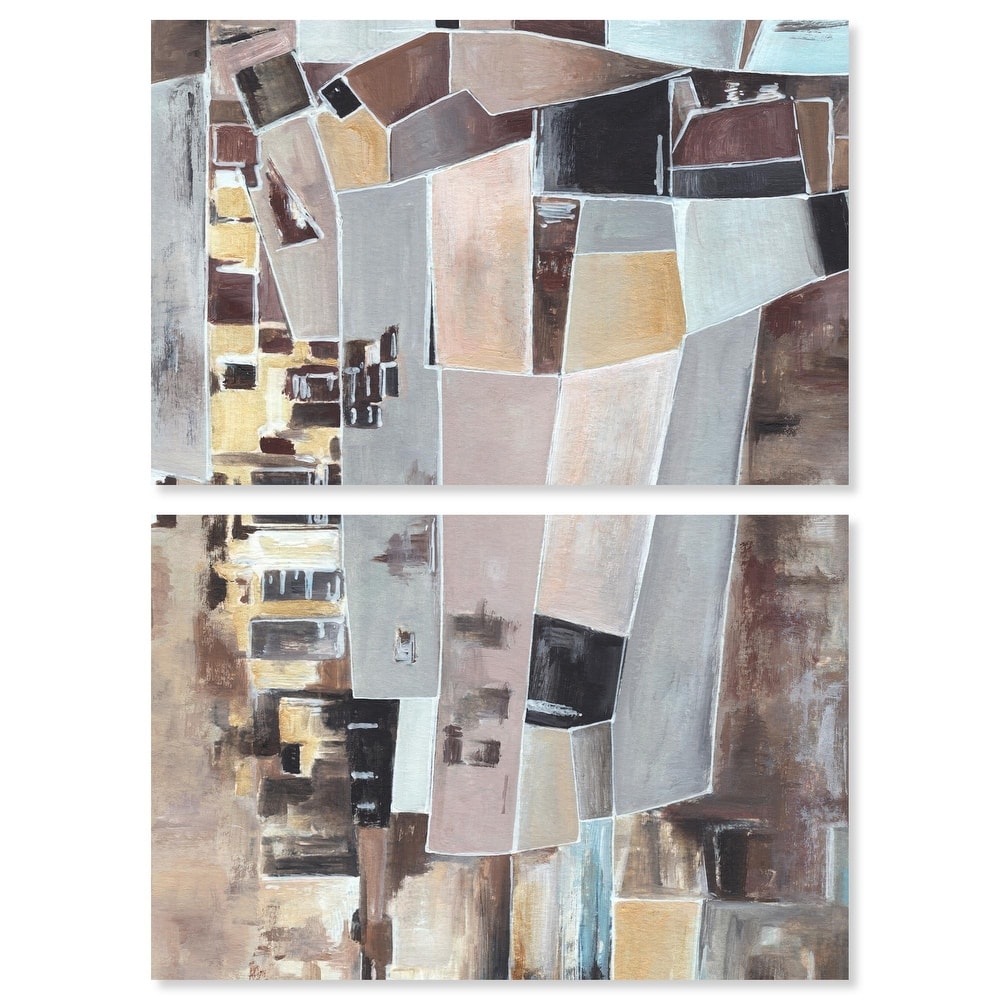 Wall Fragments Canvas Set of 2 by Art Remedy, Gallery Wrapped