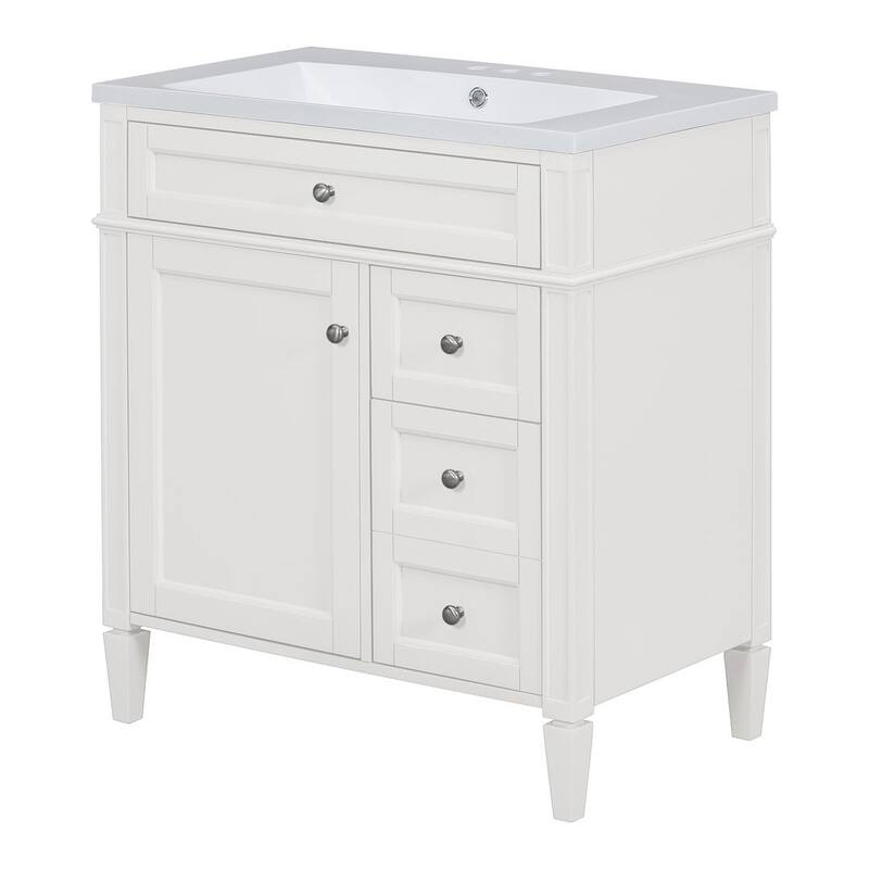 30'' Bathroom Vanity with Top Sink Set, Sink Bathroom Vanity
