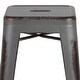 preview thumbnail 16 of 18, Distressed Metal Indoor-Outdoor 30-inch Backless Barstool (Set of 4)