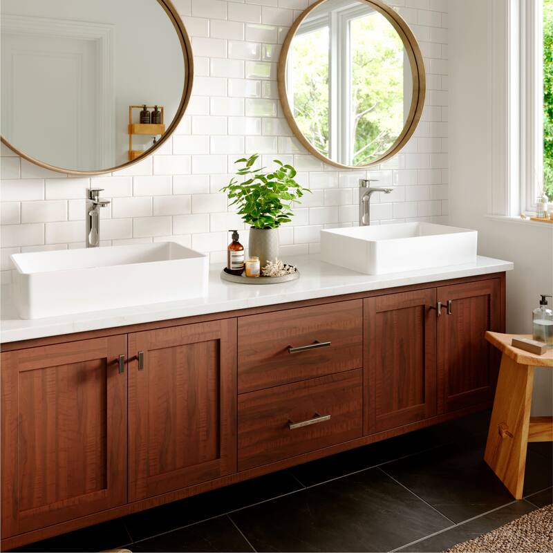 Karran Kayes Single Hole Single Handle Vessel Bathroom Faucet with Matcing Pop-up Drain