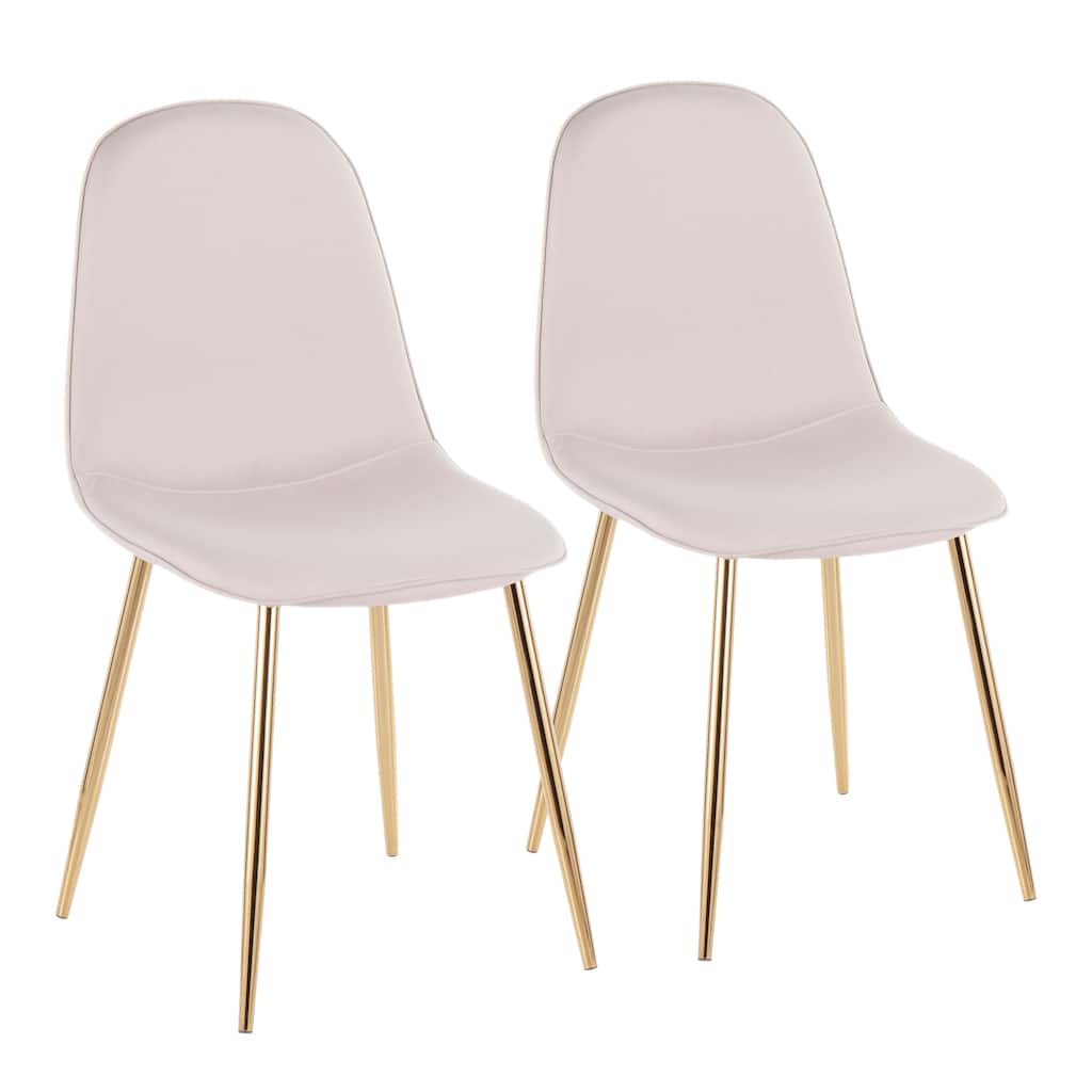 Silver Orchid Stone Gold Dining Chair - Set of 2