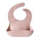 preview thumbnail 11 of 10, Apricot Silicone Baby Bib Dusty Rose