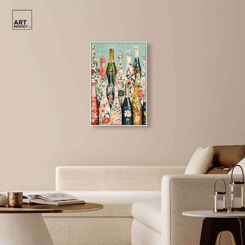 Floral Collection Bottles Canvas by Art Remedy
