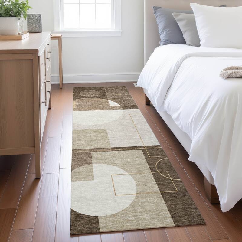 Machine Washable Indoor/ Outdoor Modern Filly Chantille Rug