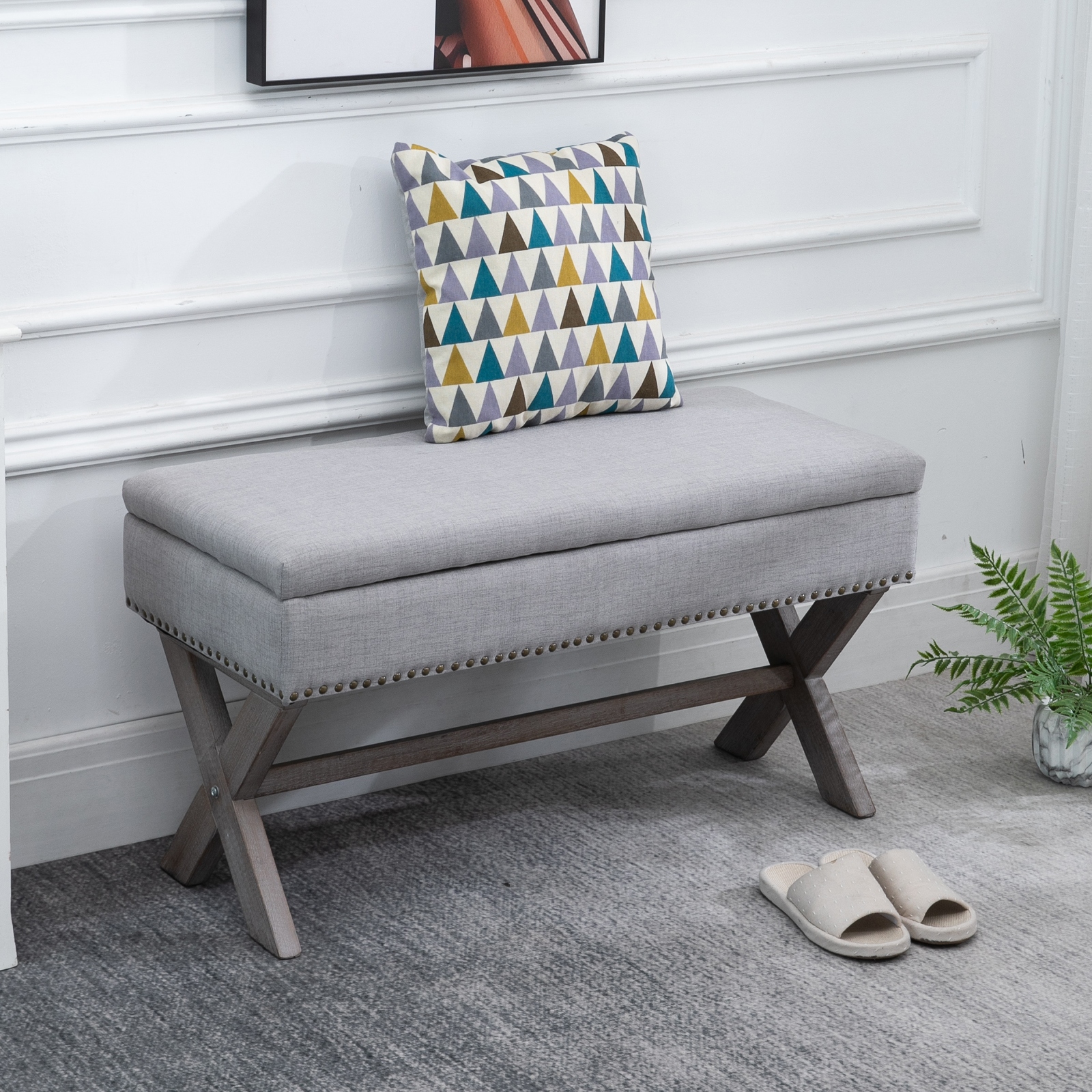 Soft bench with 2025 storage