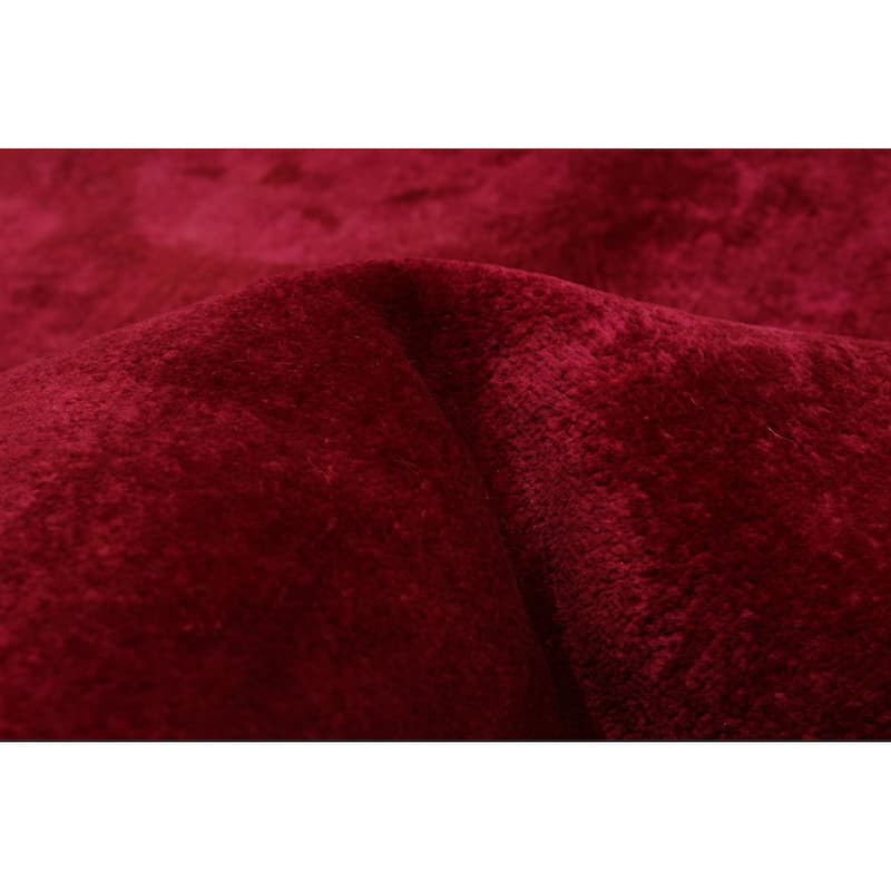 ECARPETGALLERY Hand-knotted Vibrance Burgundy Wool Rug - 7'10 x 9'11
