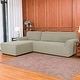 preview thumbnail 70 of 79, Subrtex 2-Piece L Shape Sofa Cover Stretch Sectional Left Chaise Cover