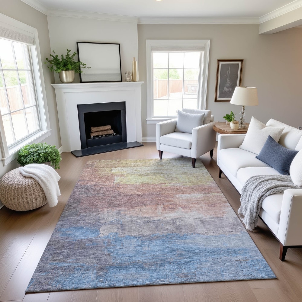 Premium Washable Super Soft Modern Brushstrokes Mayfield Rug