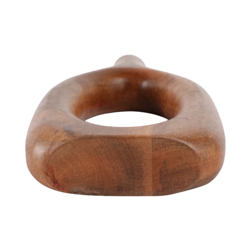Mango Wood Sculptural Vase Decorative Handcrafted Eye-Catching Form