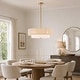 preview thumbnail 29 of 30, GetLedel 20" 4-Light Hand-woven Rope Drum Semi-flush Mount Chandelier