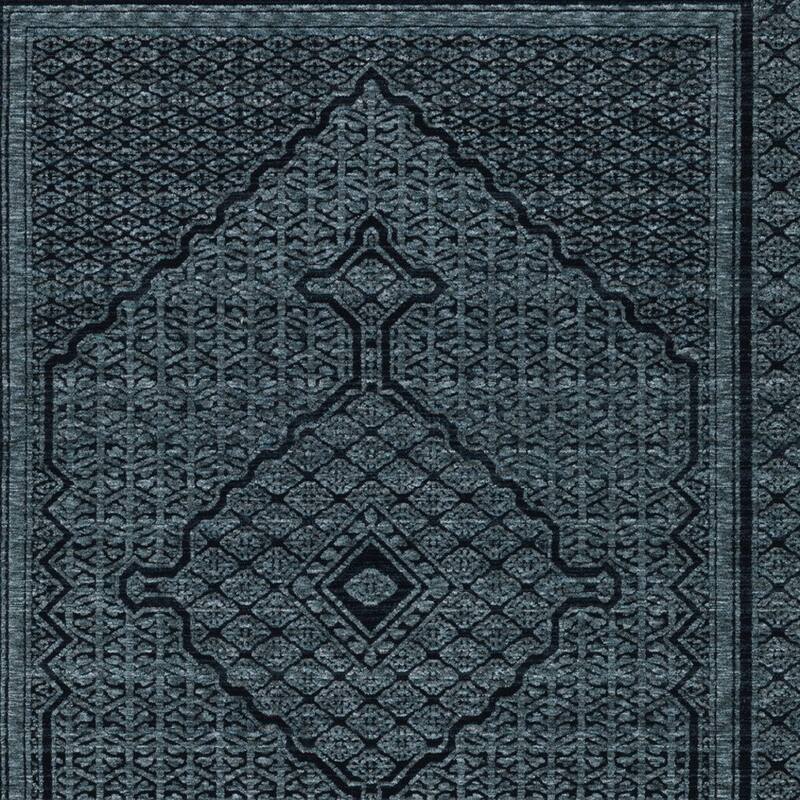 HomeRoots Medallion Traditional Runner Area Rug