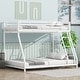 preview thumbnail 23 of 49, Heavy Metal Bunk Beds with Ladder Kids Bed Frame Twin / Twin XL / Full / Queen Size🏕️ Twin over Full - White