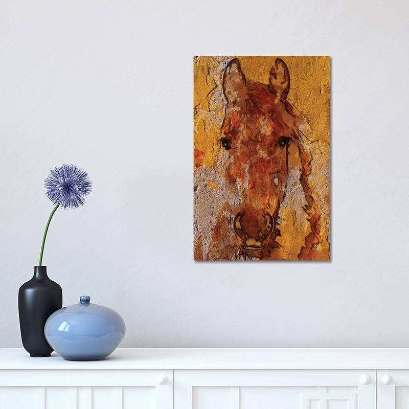 iCanvas "Yellow Horse" by Irena Orlov Canvas Print - 18x12x1.5