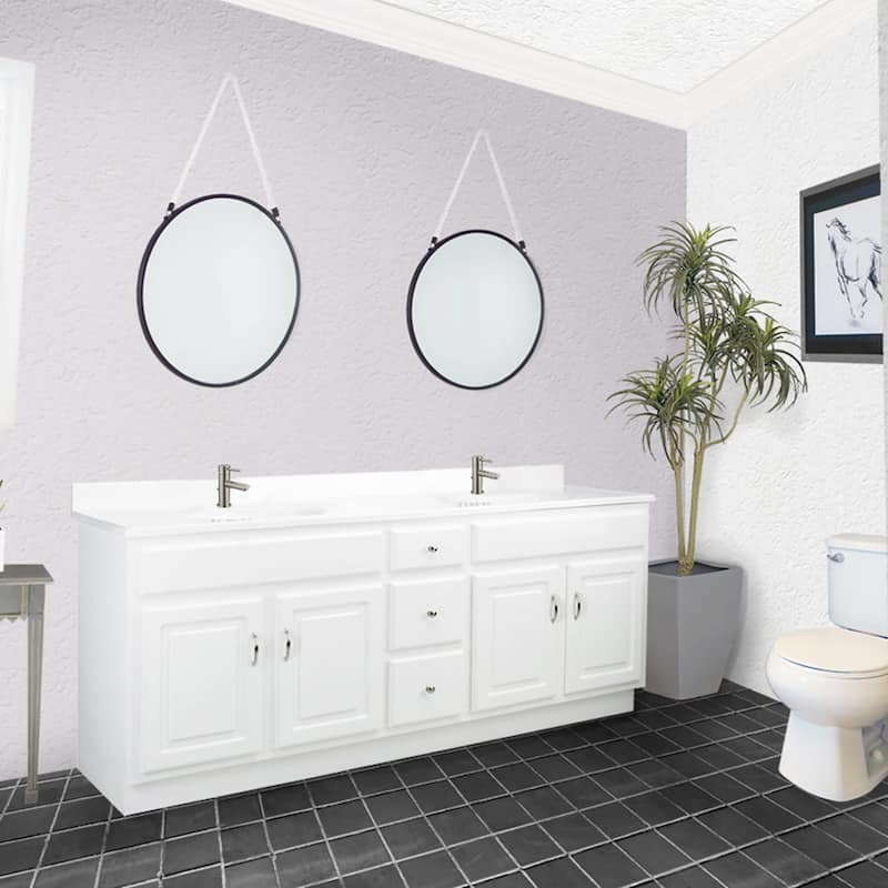 Design House 73" Cultured Marble Vanity Top and Backsplash - Single