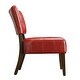 preview thumbnail 14 of 13, Charlotte Faux Leather Armless Accent Chair by iNSPIRE Q Classic
