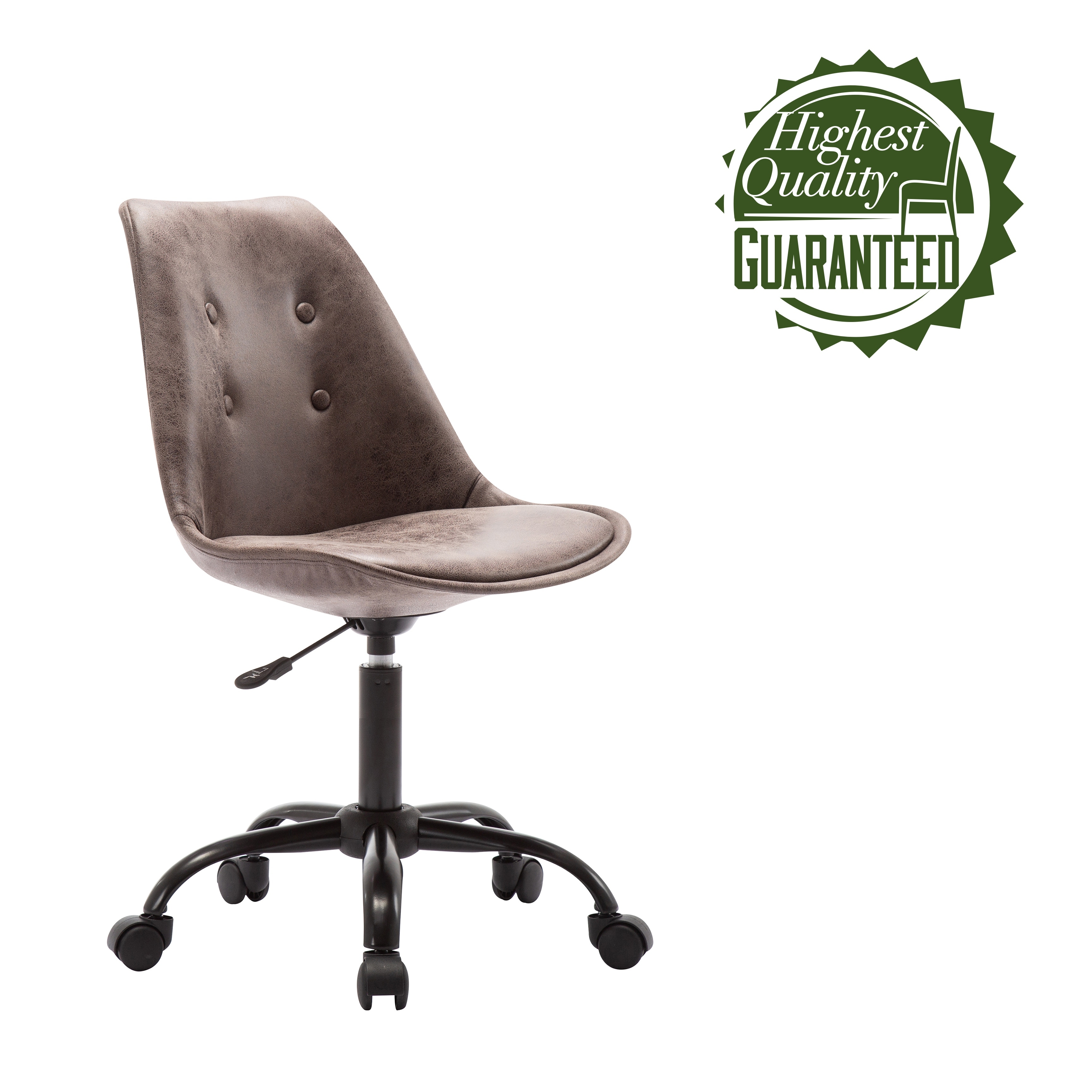 Grey suede office chair deals