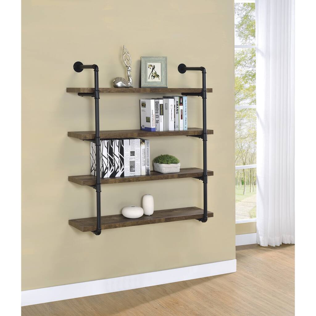 Condou Black Metal 40-inch Wall Shelf