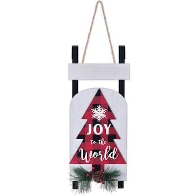 Tree Sled Wall Decor 19"